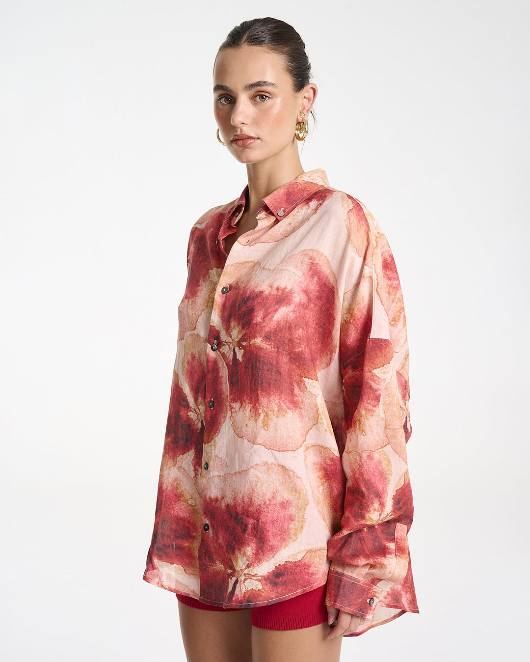 Long Sleeve Oversized Shirt - Aloha