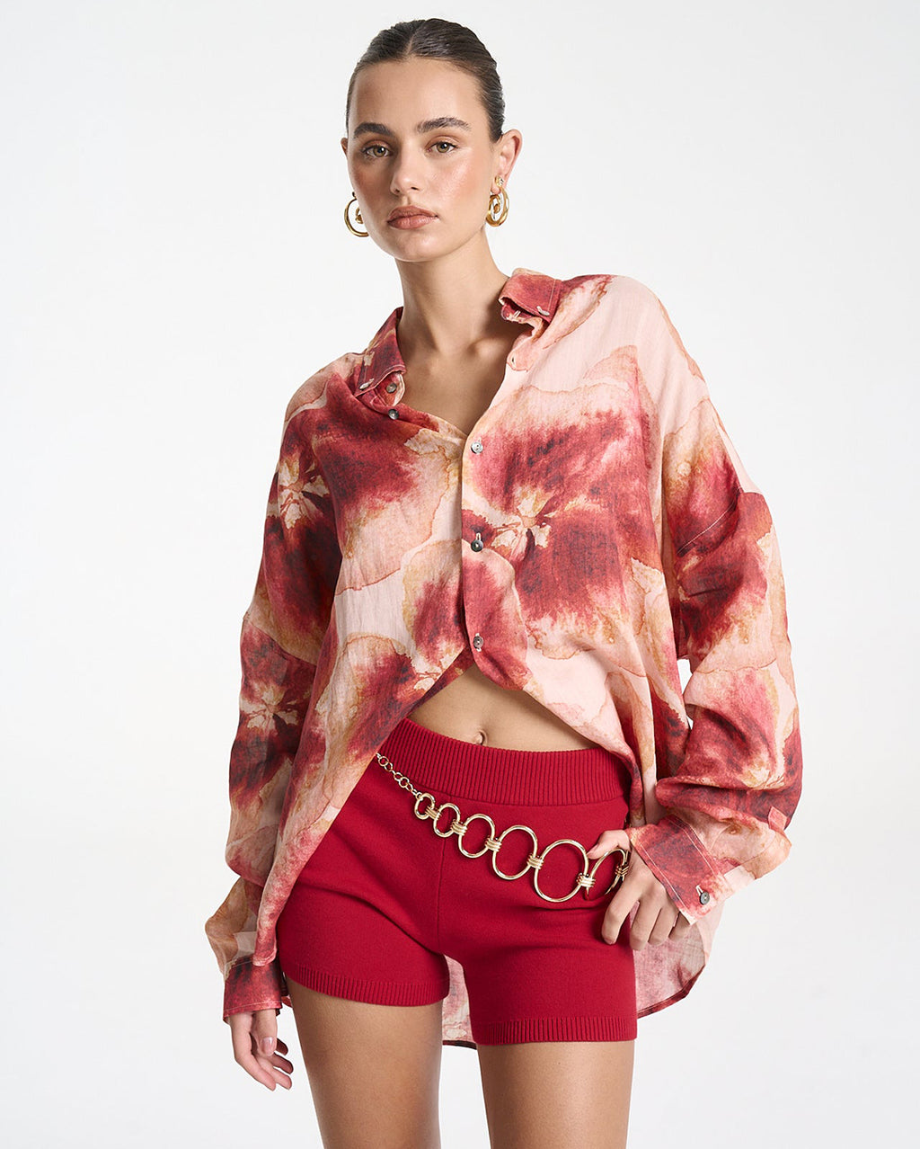 Long Sleeve Oversized Shirt - Aloha