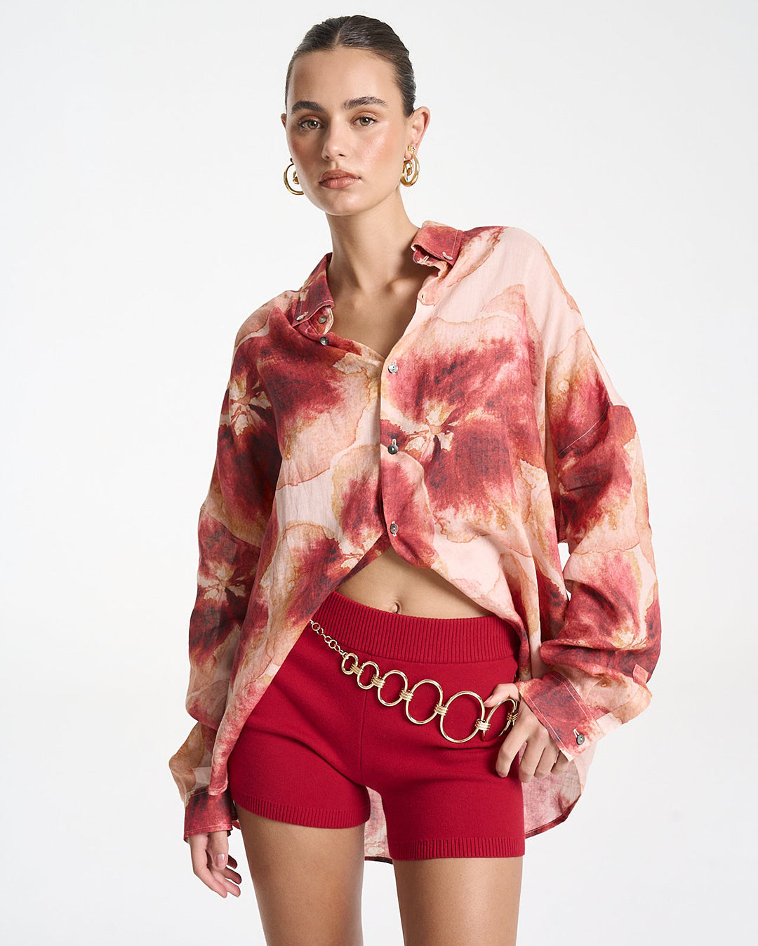 Long Sleeve Oversized Shirt - Aloha