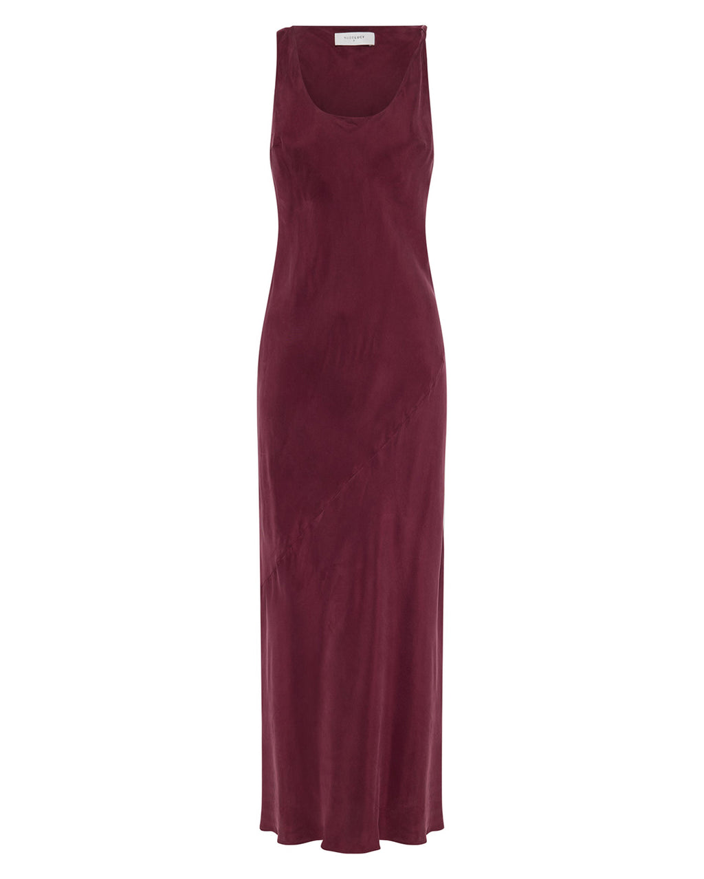 Amaya Cupro Dress - Merlot - Nude Lucy