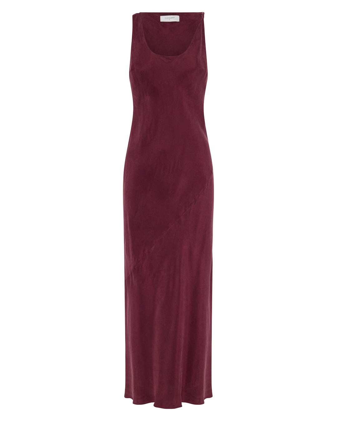 Amaya Cupro Dress - Merlot - Nude Lucy