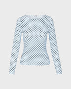 Amelia Top - Blue Small Dot - Miaou