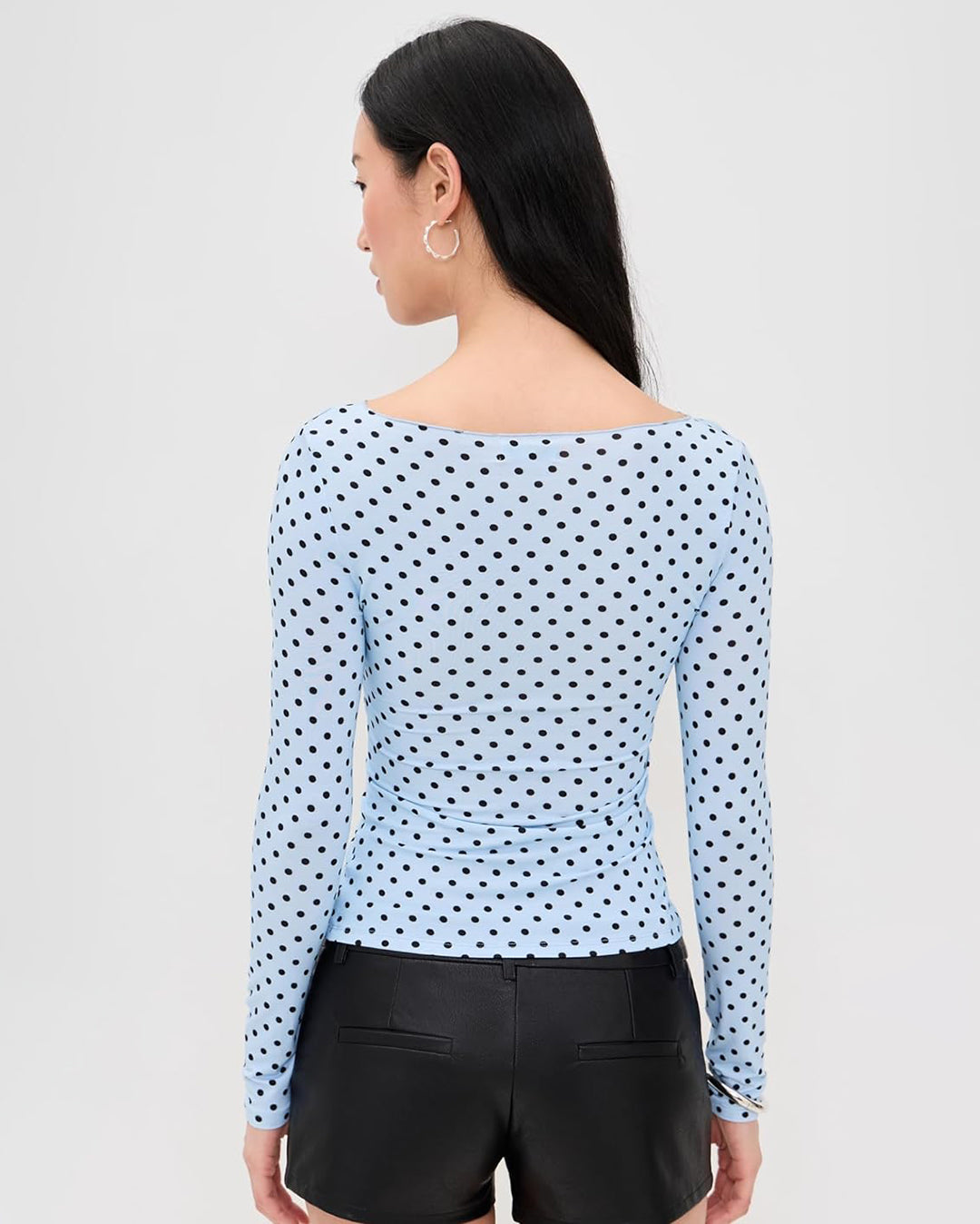 Amelia Top - Blue Small Dot - Miaou
