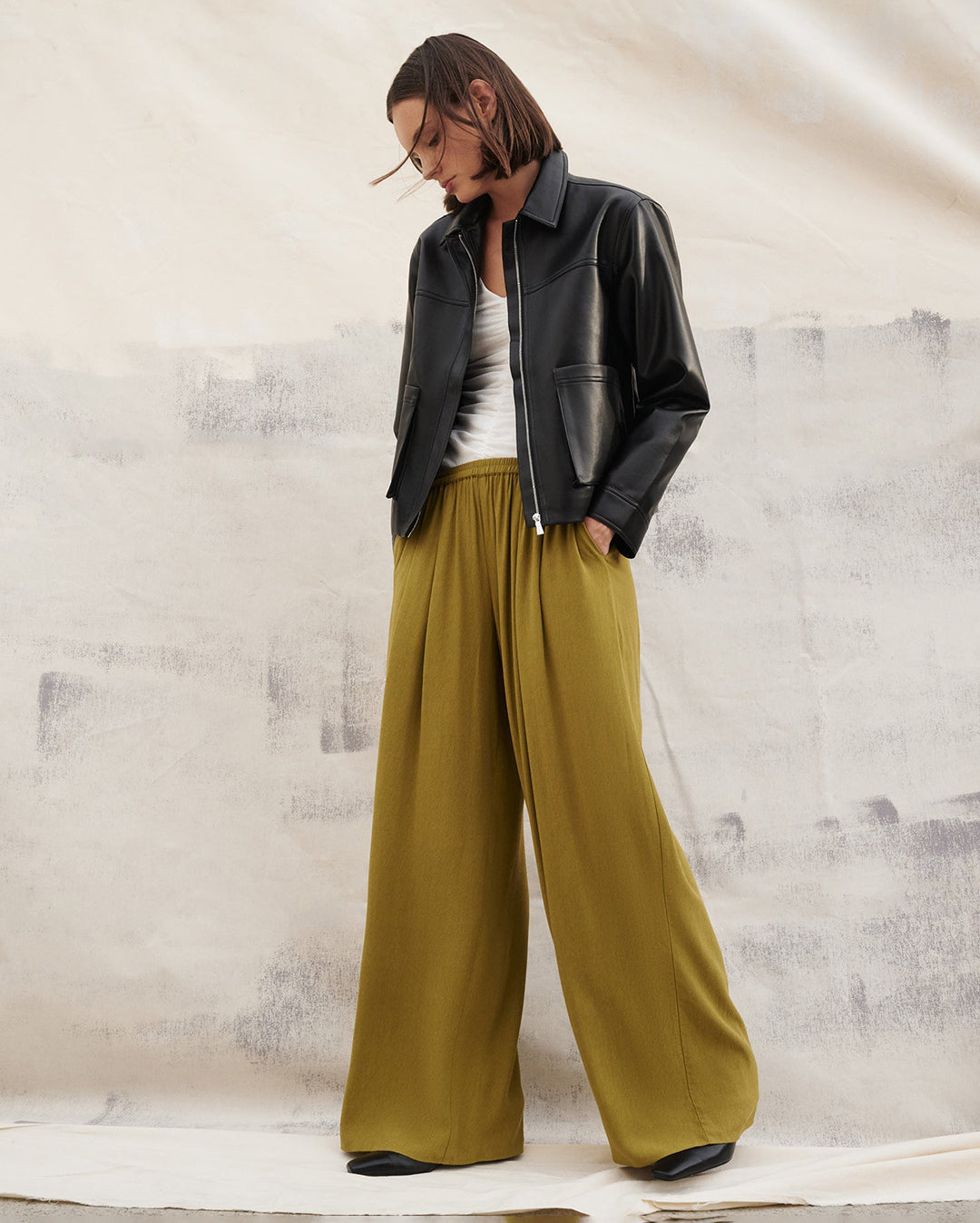 Anthea Pant - Avocado - Nude Lucy