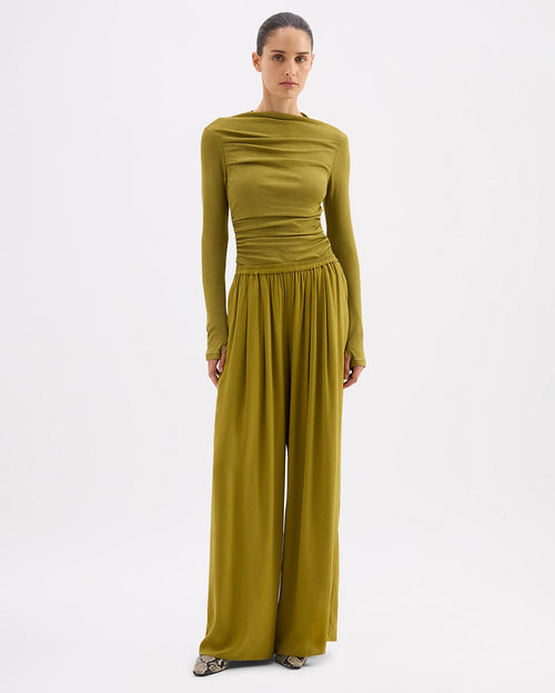 Anthea Pant - Avocado - Nude Lucy