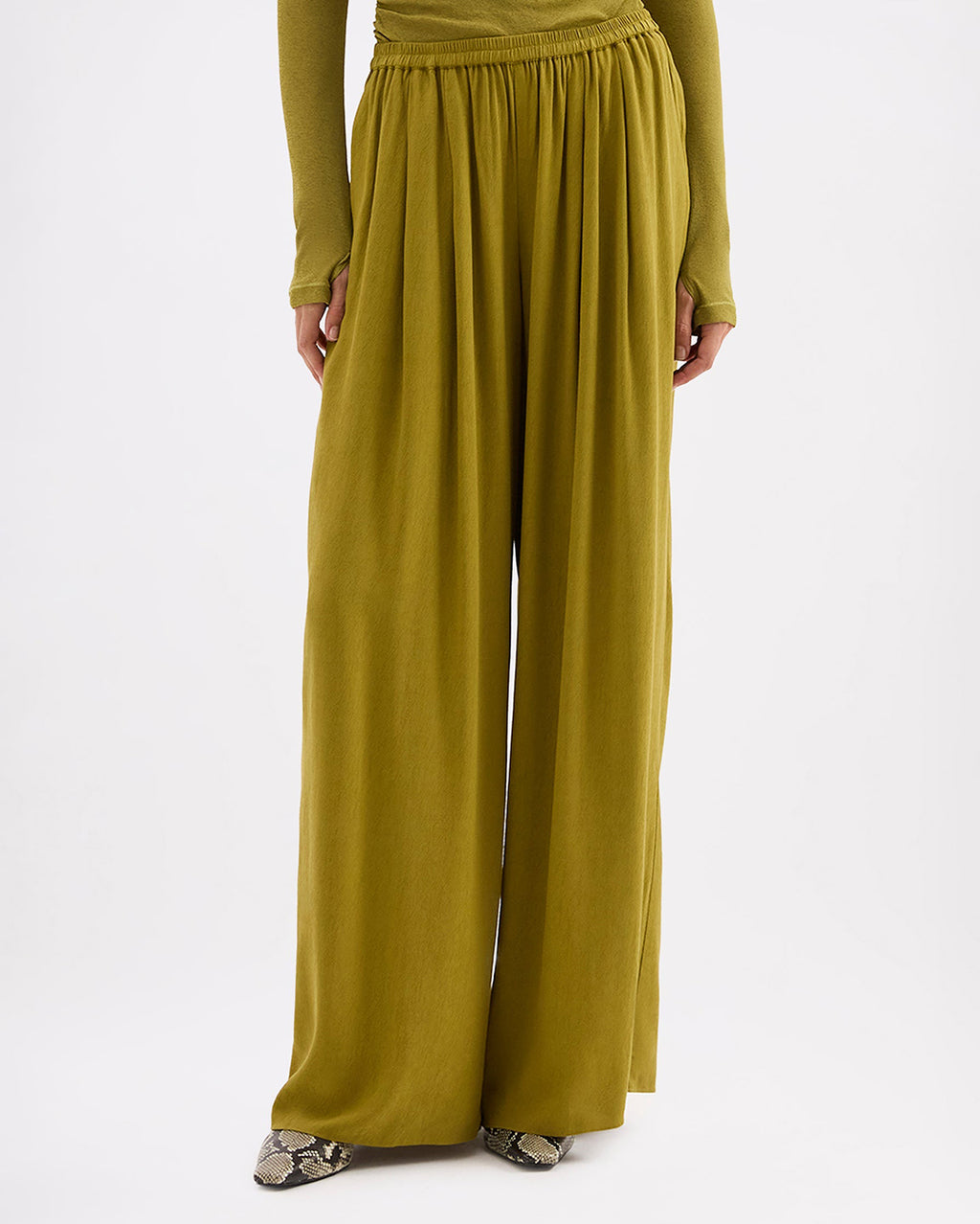 Anthea Pant - Avocado - Nude Lucy