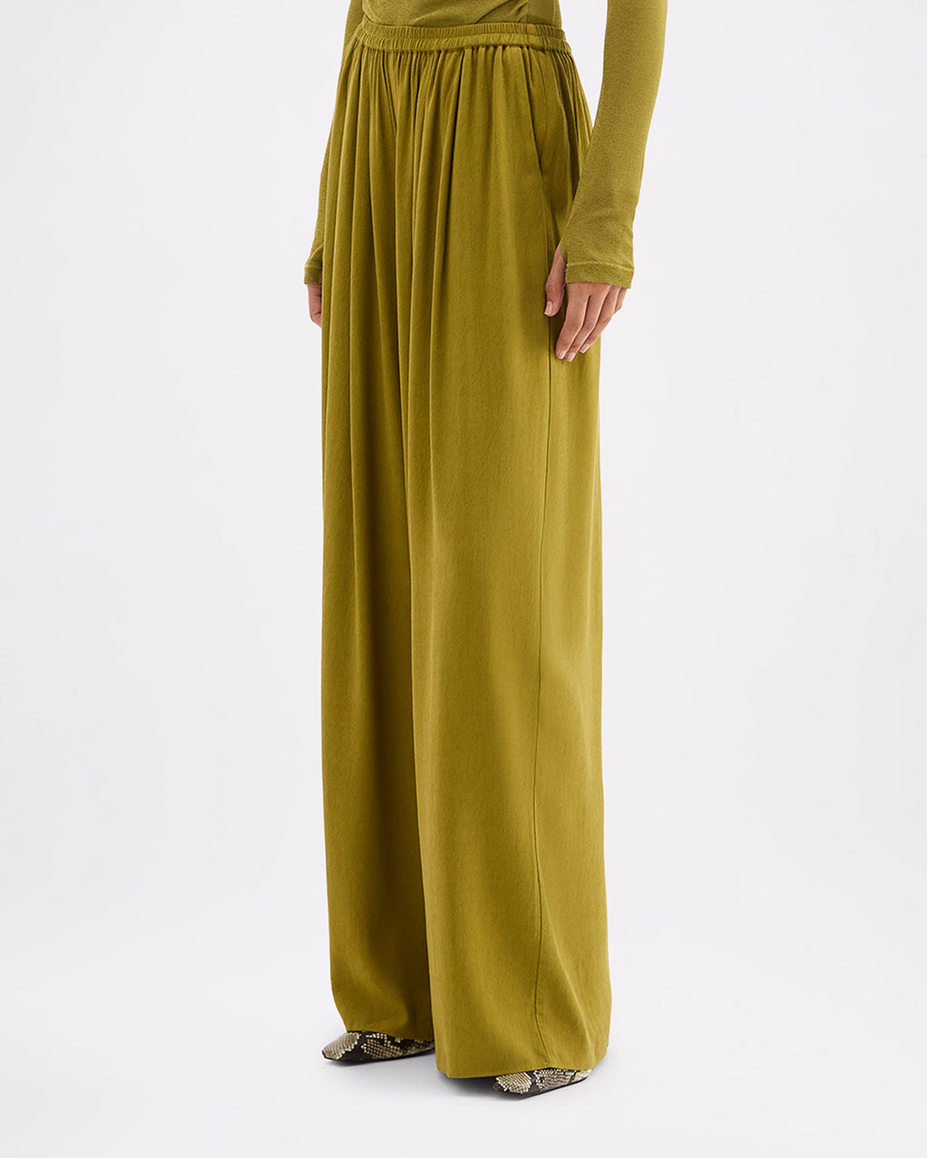 Anthea Pant - Avocado - Nude Lucy