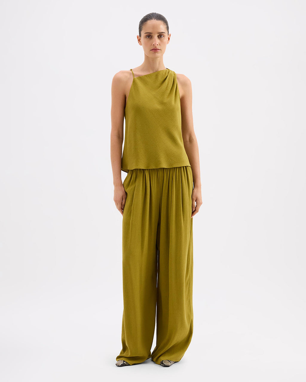 Anthea Pant - Avocado - Nude Lucy