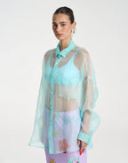Mercurio Silk Shirt - Aqua by Summi Summi