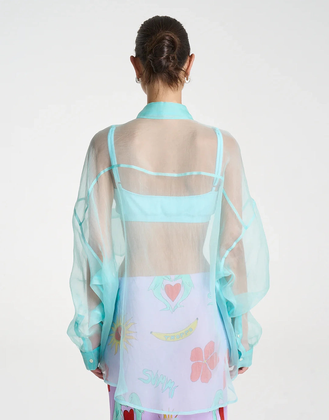Mercurio Silk Shirt - Aqua