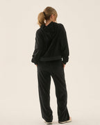 Aj Velour Hoodie - Noir - Araminta James
