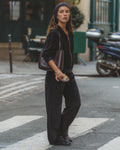 Aj Velour Trackpant - Noir - Araminta James