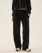 Aj Velour Trackpant - Noir - Araminta James