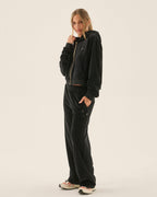 Aj Velour Trackpant - Noir - Araminta James