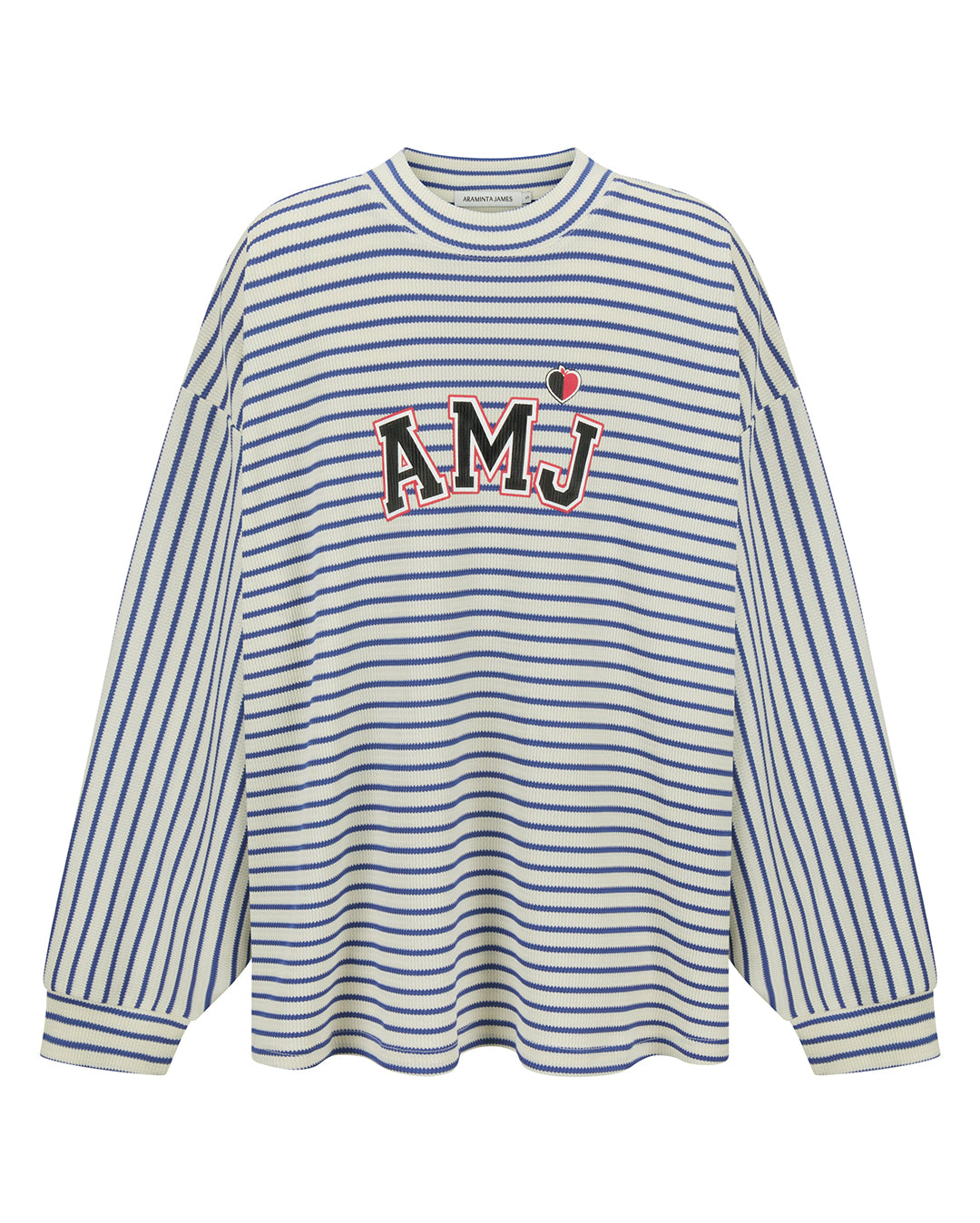 Amj Waffle Long Sleeve Top - Dark Navy - Araminta James