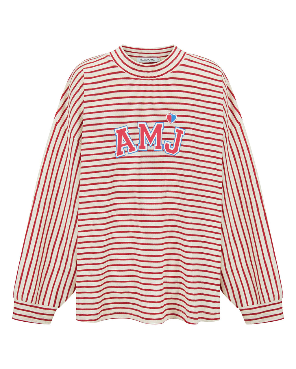 Amj Waffle Long Sleeve Top - Red Alert - Araminta James
