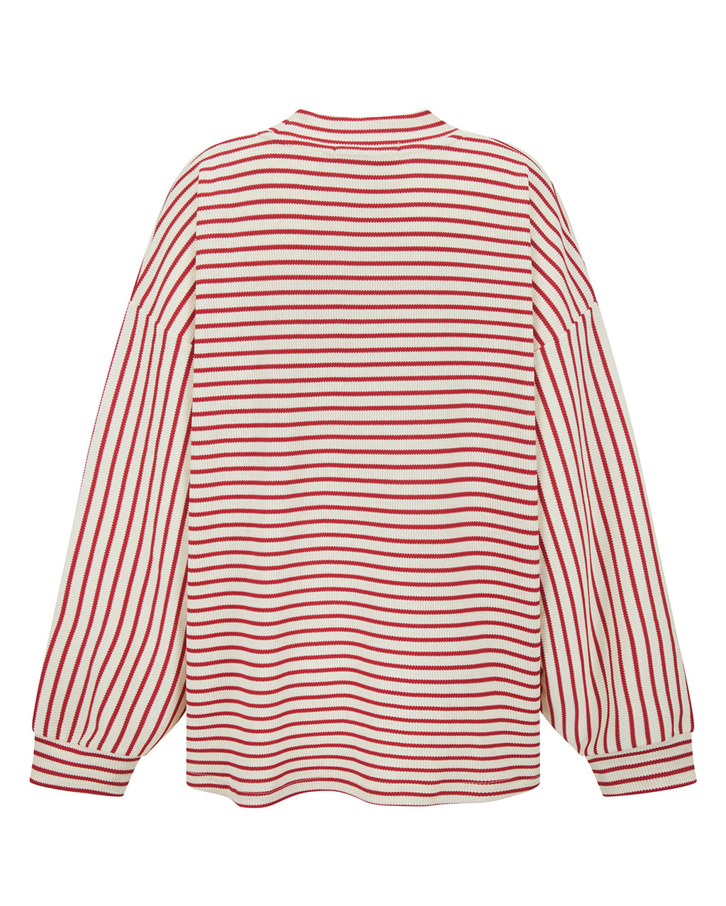 Amj Waffle Long Sleeve Top - Red Alert - Araminta James