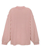 Amj Waffle Long Sleeve Top - Red Alert - Araminta James