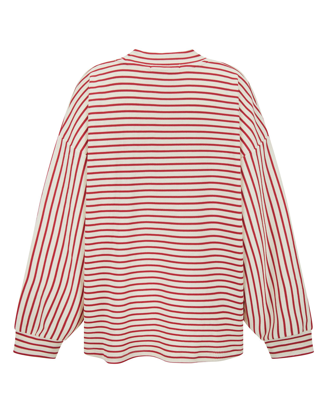 Amj Waffle Long Sleeve Top - Red Alert - Araminta James