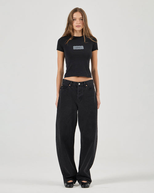 Arc Barrel Denim Jeans - Black Sand - Rollas