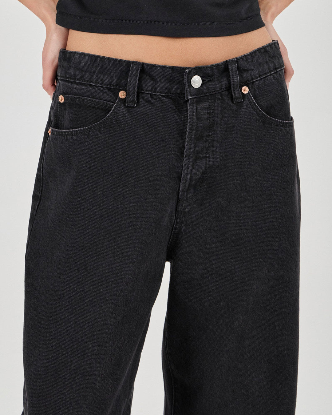 Arc Barrel Denim Jeans - Black Sand - Rollas
