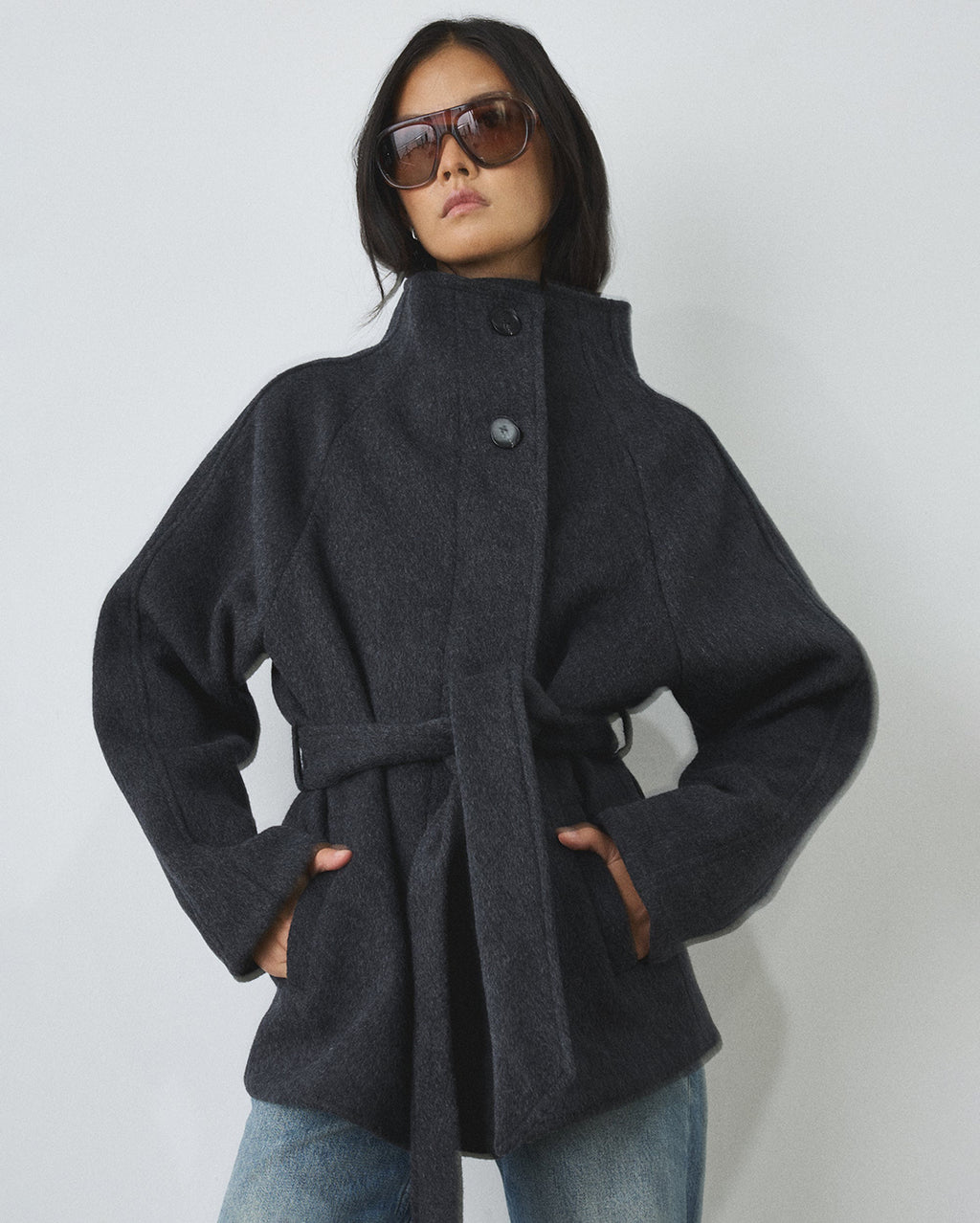 Arlo Coat - Deep Charcoal - Gracious