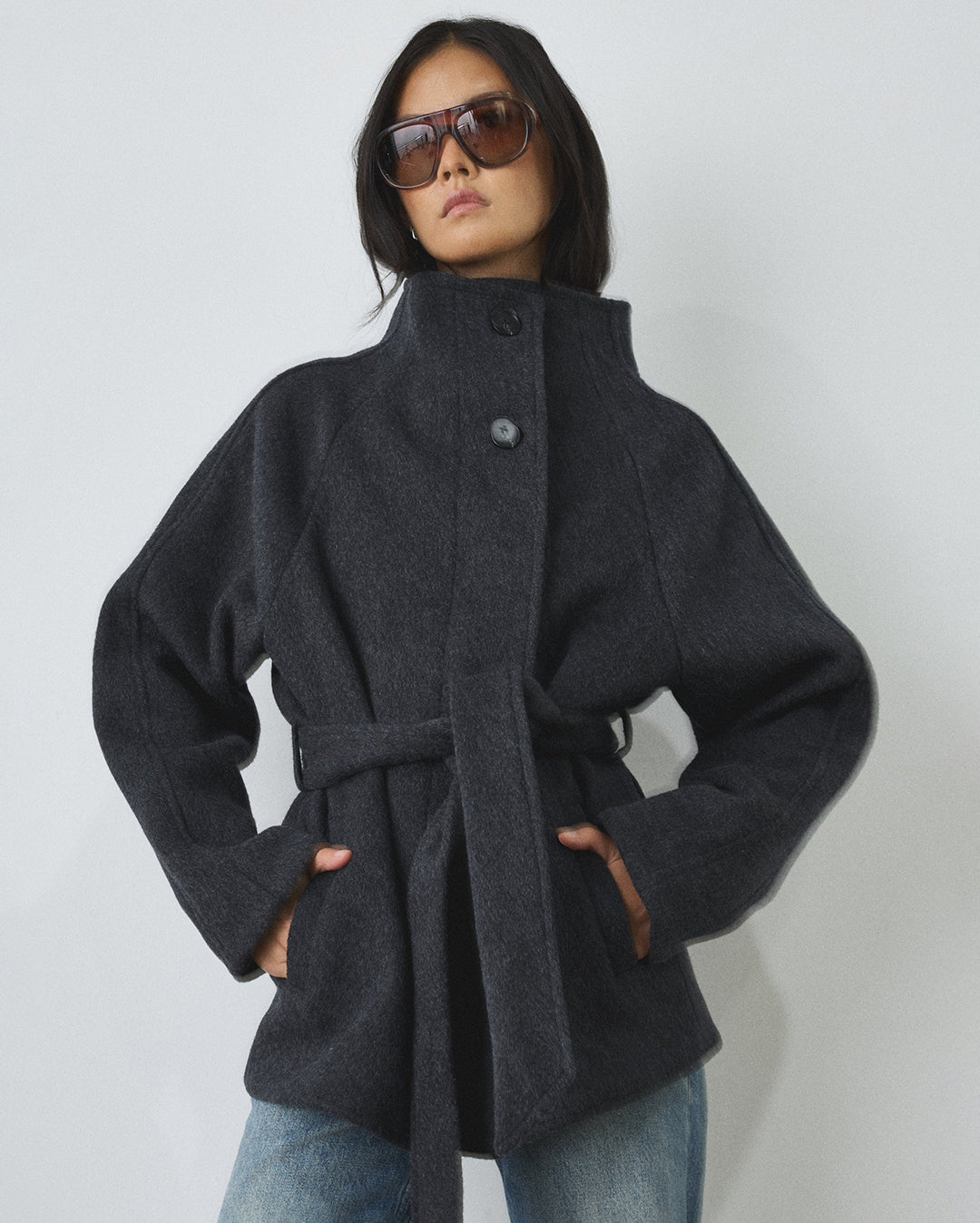 Arlo Coat - Deep Charcoal - Gracious