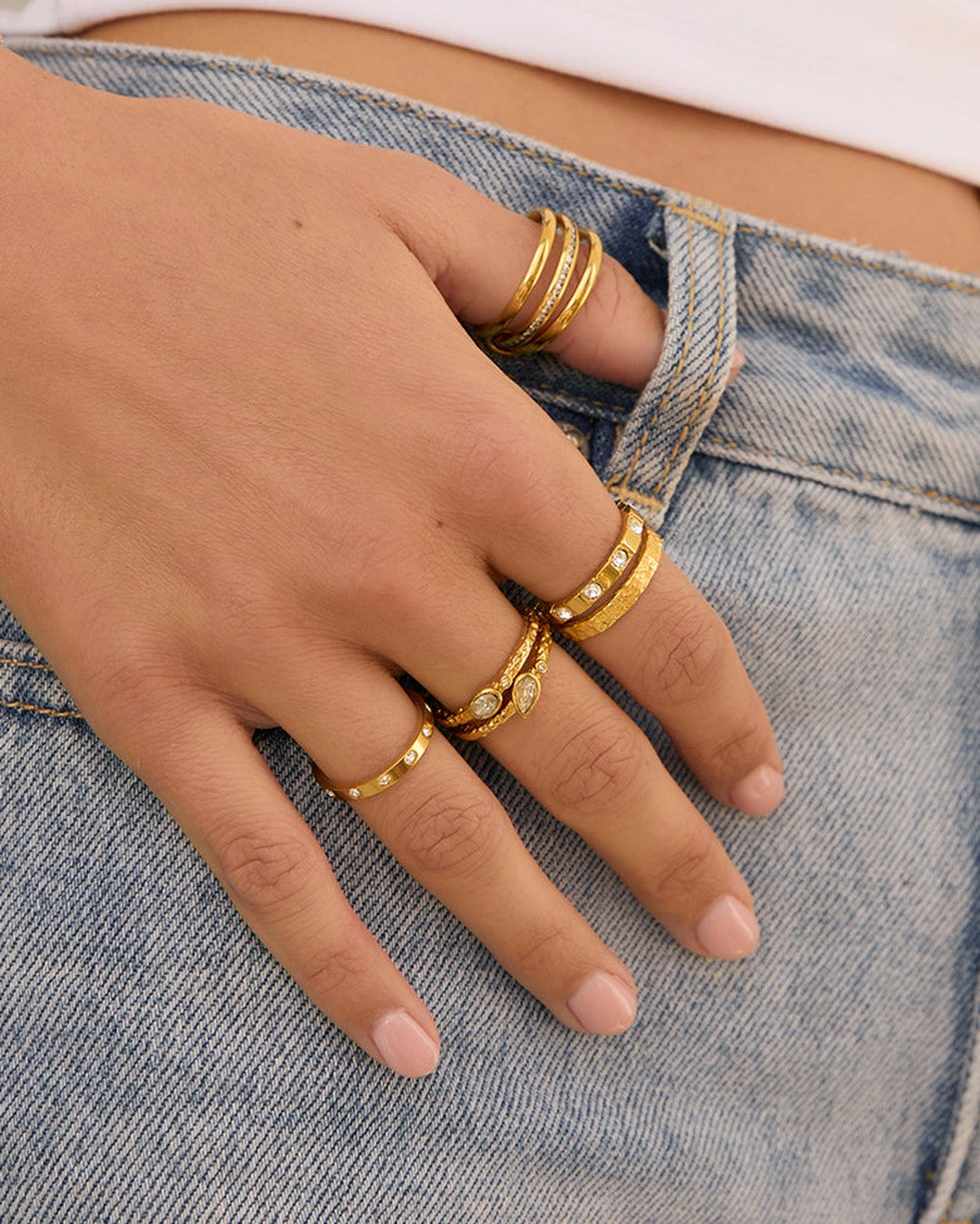 Milena Stacking Ring - Gold - Arms of Eve
