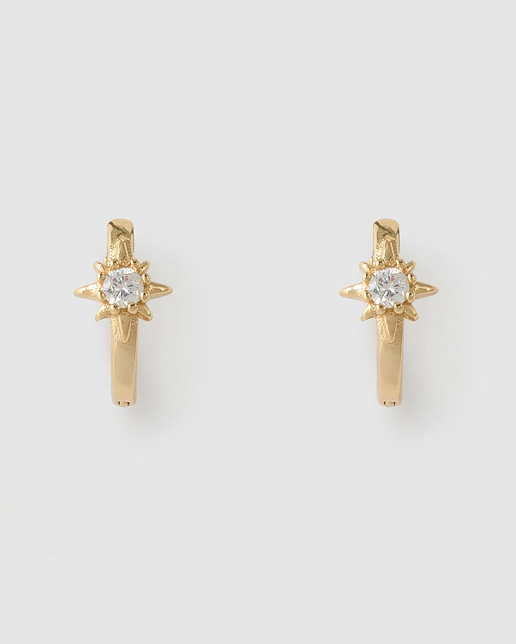 Nova Gold Huggie Earrings - Stone - Arms of Eve