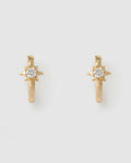 Nova Gold Huggie Earrings - Stone - Arms of Eve