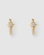 Nova Gold Huggie Earrings - Stone - Arms of Eve