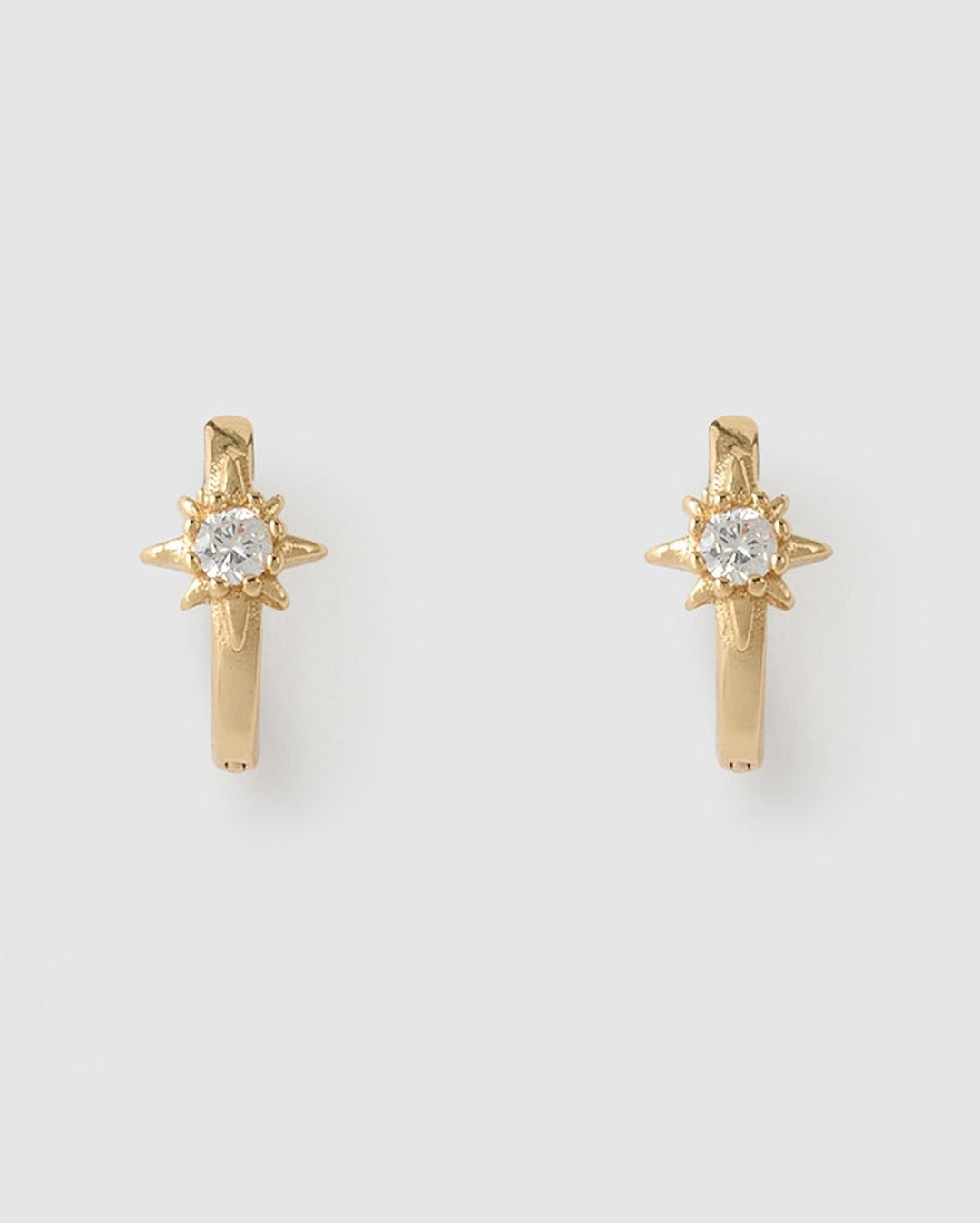 Nova Gold Huggie Earrings - Stone - Arms of Eve
