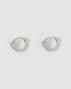 Nova Silver Huggie Earrings - Silver - Arms of Eve