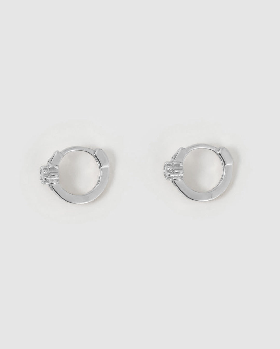 Nova Silver Huggie Earrings - Silver - Arms of Eve