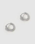 Nova Silver Huggie Earrings - Silver - Arms of Eve