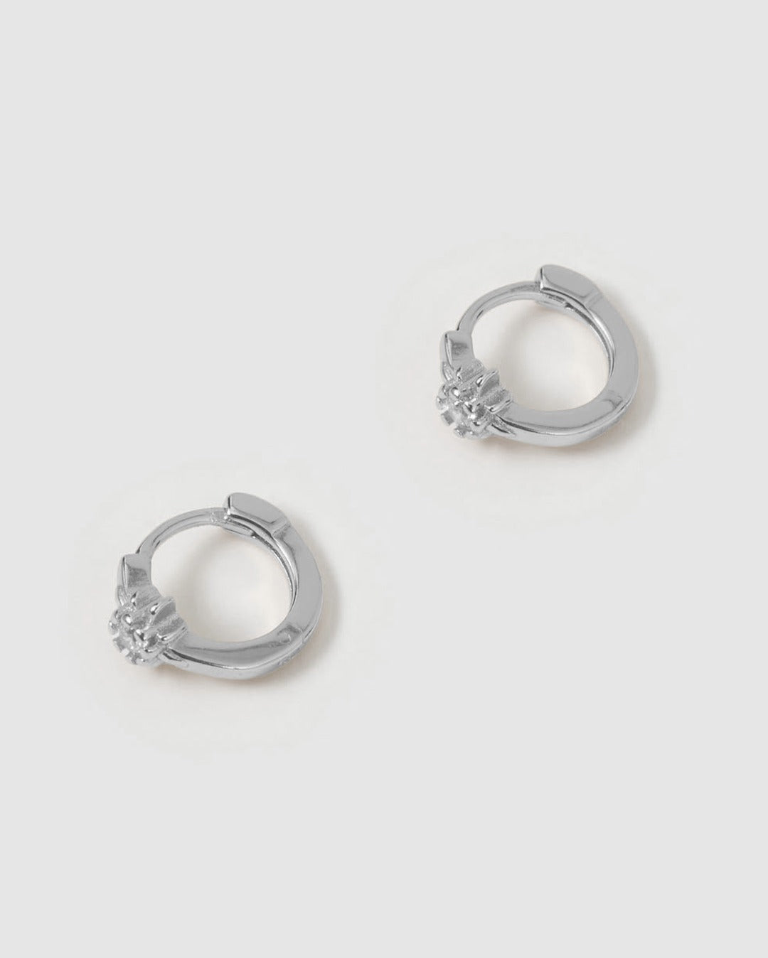 Nova Silver Huggie Earrings - Silver - Arms of Eve