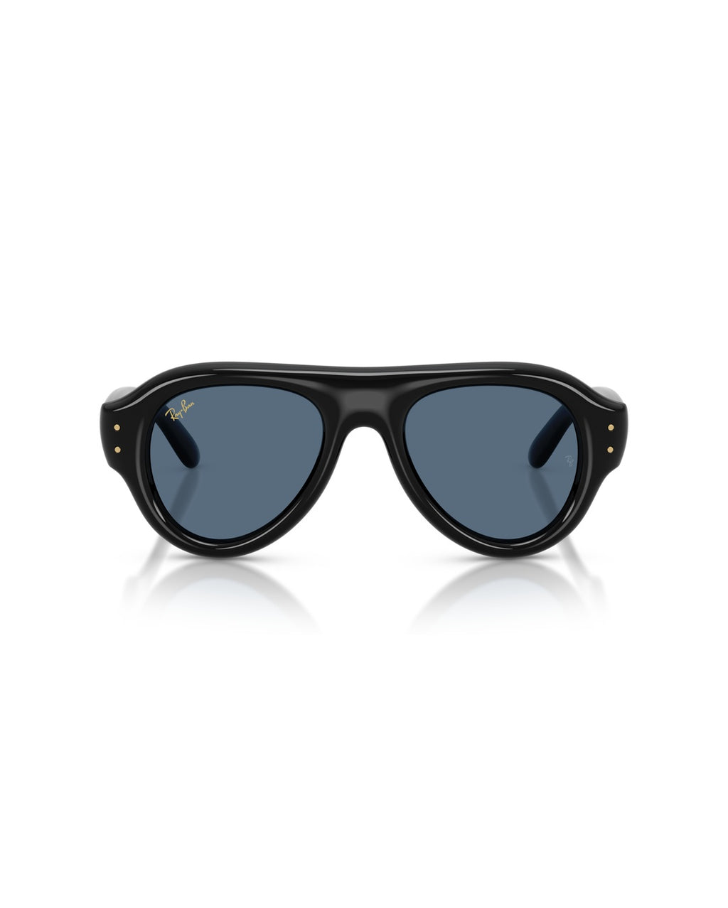 Aviator Puffer Sunglasses - Black/Dark Blue - Ray-Ban