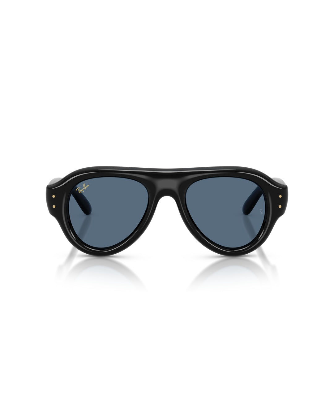 Aviator Puffer Sunglasses - Black/Dark Blue - Ray-Ban