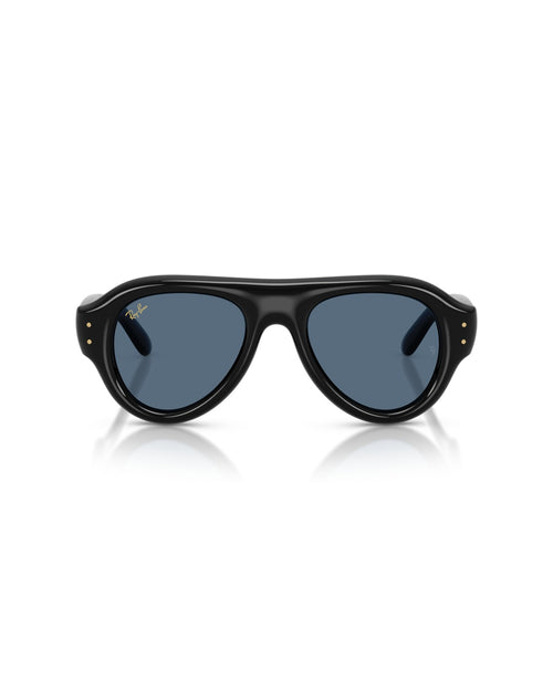 Aviator Puffer Sunglasses - Black/Dark Blue - Ray-Ban