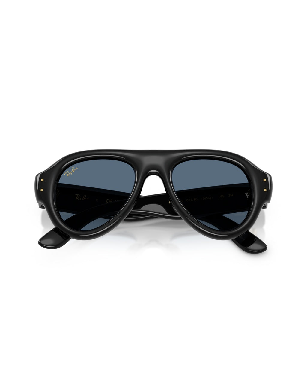 Aviator Puffer Sunglasses - Black/Dark Blue - Ray-Ban