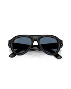 Aviator Puffer Sunglasses - Black/Dark Blue - Ray-Ban