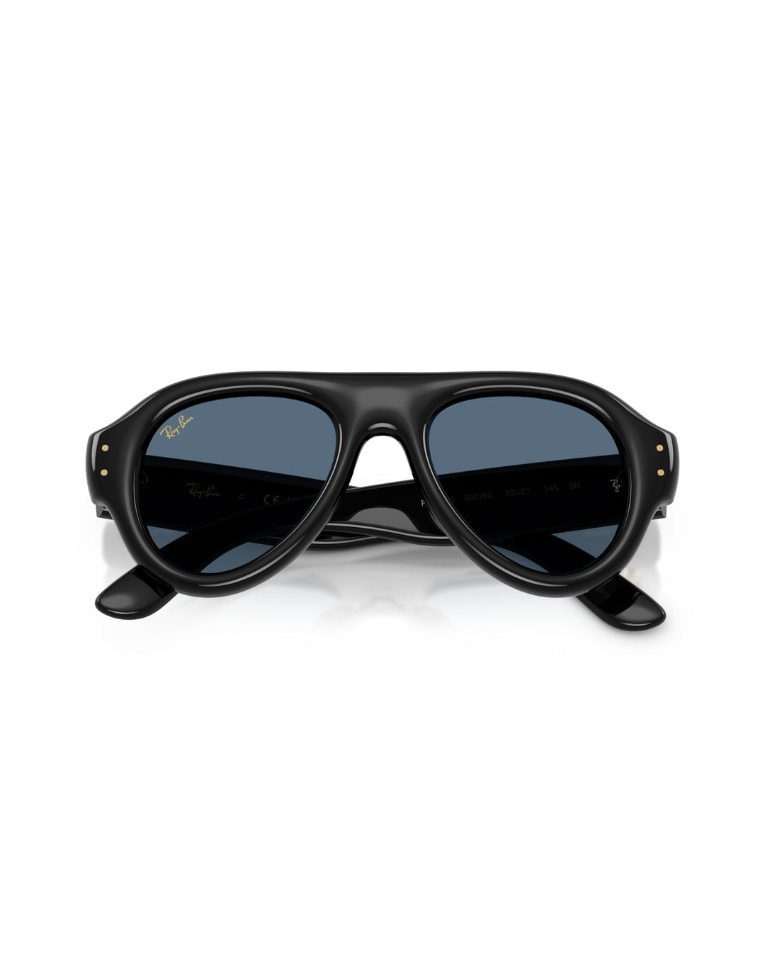 Aviator Puffer Sunglasses - Black/Dark Blue - Ray-Ban