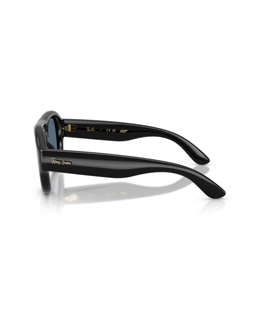 Aviator Puffer Sunglasses - Black/Dark Blue - Ray-Ban