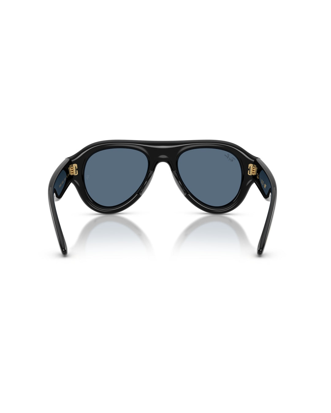 Aviator Puffer Sunglasses - Black/Dark Blue - Ray-Ban