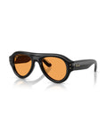 Aviator Puffer Sunglasses - Black/Orange - Ray-Ban