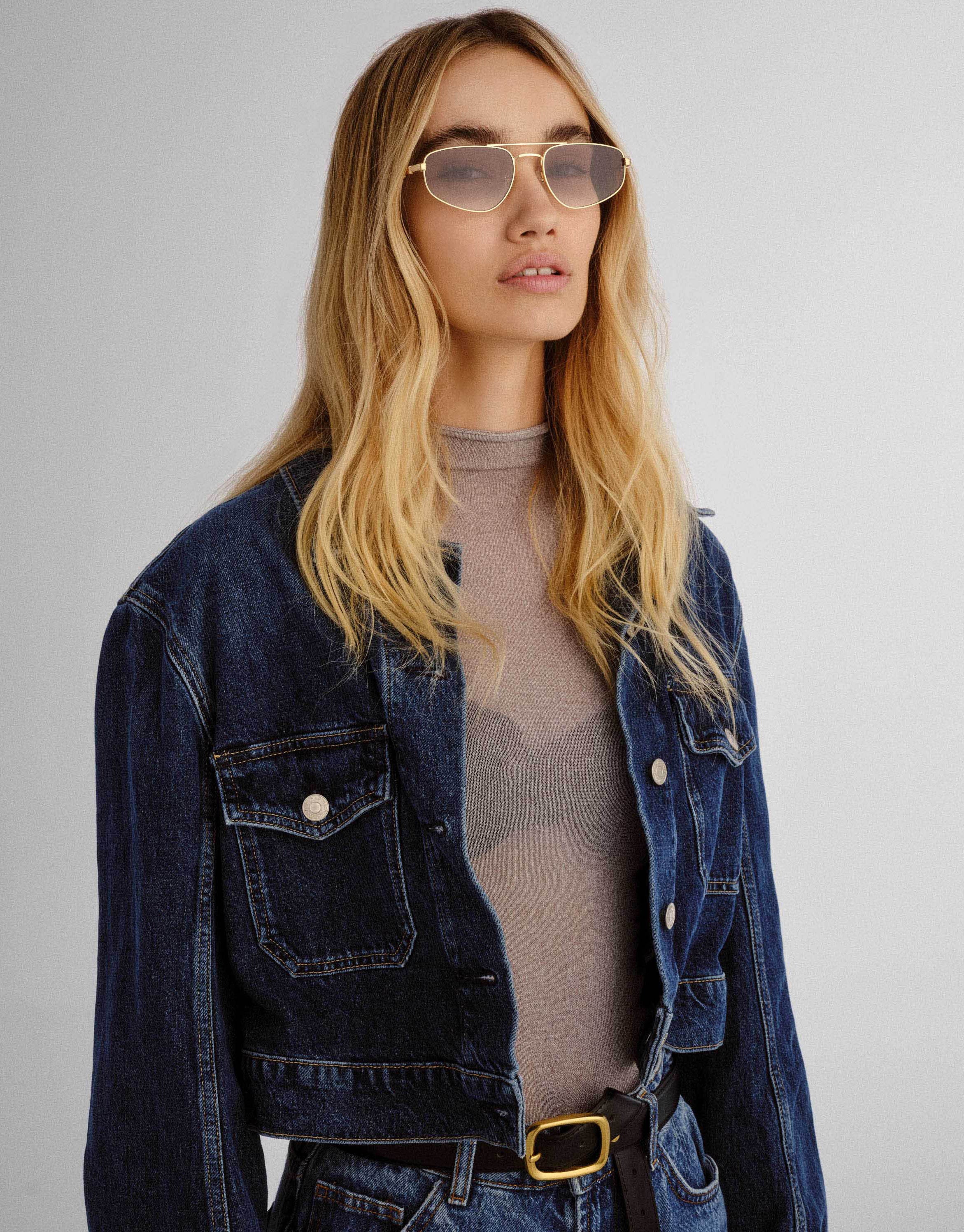 The Harvey Sunglasses - Gold Smoke