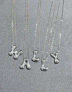 Cloud Letter Pendant - Silver by Walt - view 2