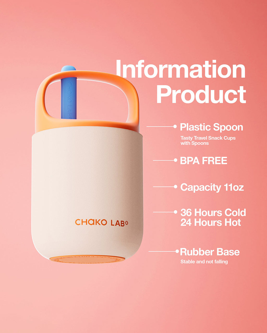 BaoBao Cup 450ml - Raspberry Oatmeal - Chako Lab