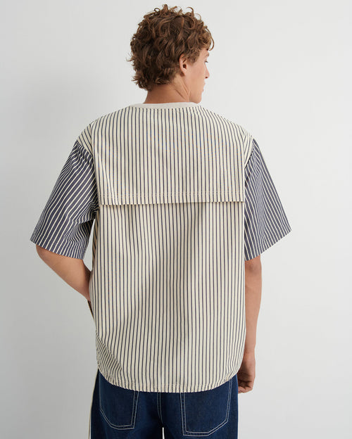 Base Tee - Ecru Stripe - Kowtow
