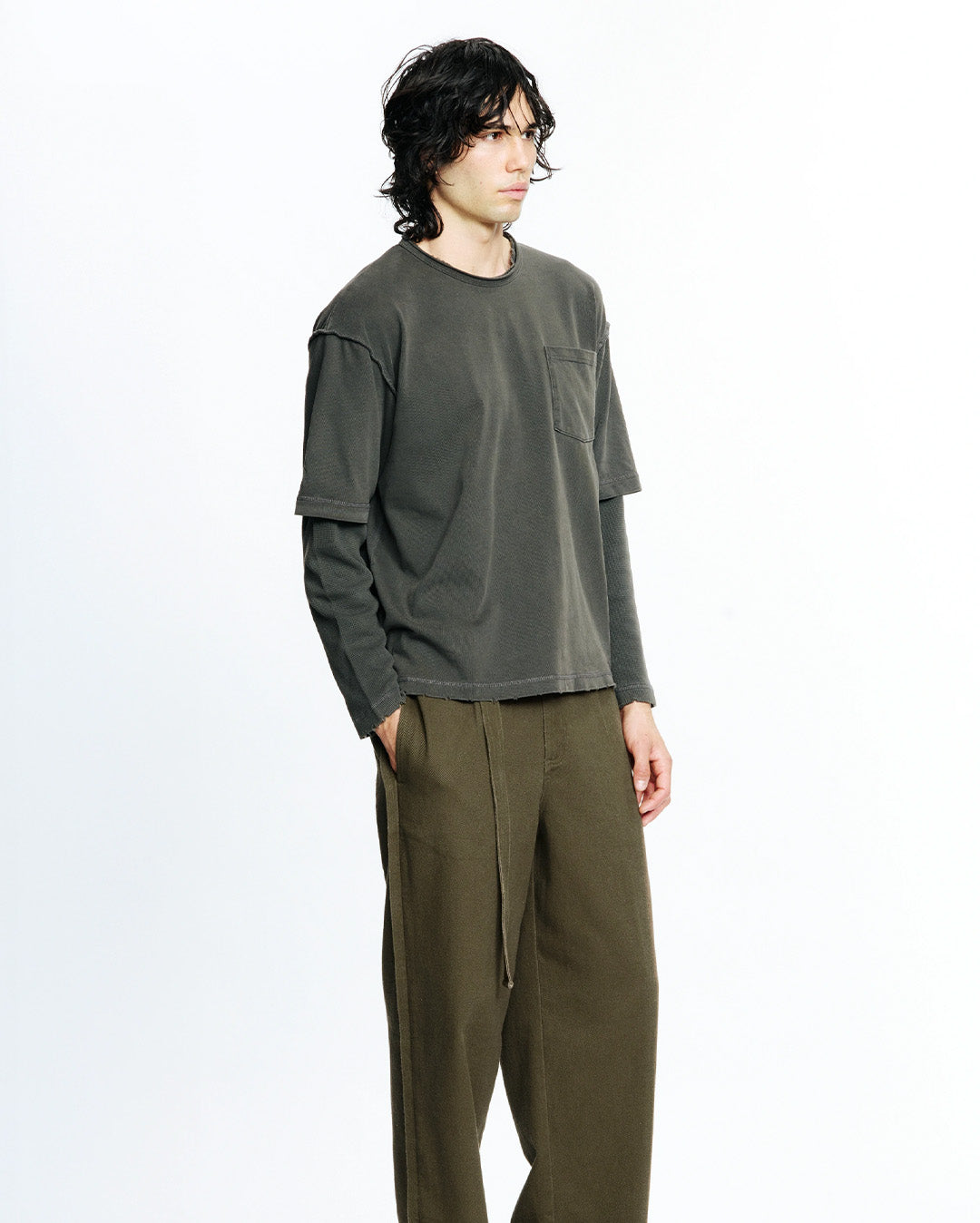 Dream Layer Long Sleeve Tee - Charcoal